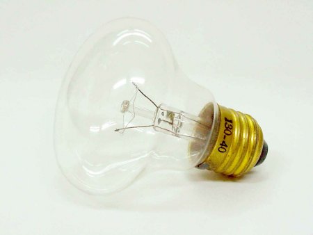 Lámpara estándar clara con ampolla en forma de seta o "Cebolla".